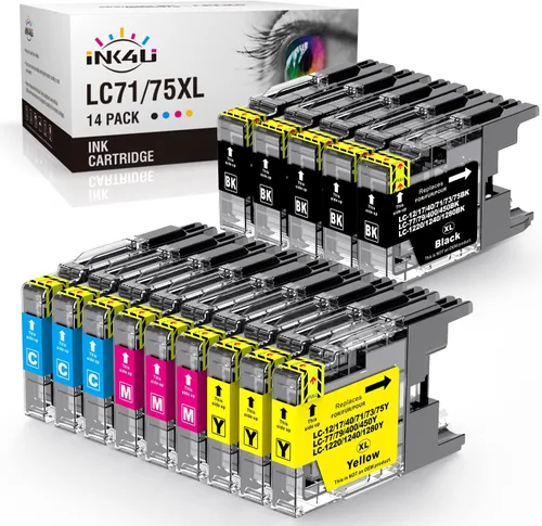 Miniatura 9 de INK4U Cartuchos de tinta LC71 compatibles de reemplazo para Brother LC75 LC71 LC79 XL para MFC-J6510DW MFC-J6710DW MFC-J6910DW MFC-J280W MFC-J425W