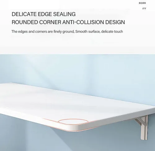 Miniatura 6 de Mesas plegables, banco de trabajo plegable para montar en la pared, mesa de madera montada en la pared, soporte resistente, mesa de pared estable