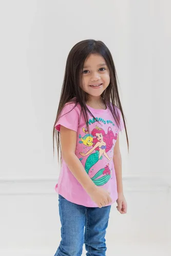 Miniatura 2 de Disney Minnie Mouse Princess The Little Mermaid Moana Lilo & Stitch Frozen Elsa - Camiseta de cumpleaños para niñas pequeñas y grandes