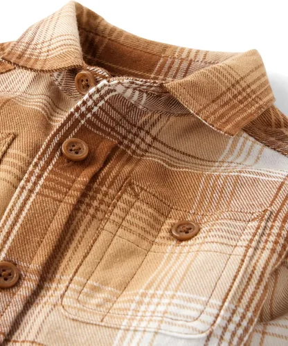 Miniatura 6 de The Children's Place - Camisa de franela a cuadros con mangas largas y botones para bebés y niños pequeños