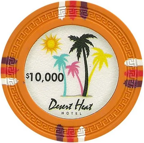 Miniatura 12 de Claysmith Gaming Desert Heat Poker Chip - Compuesto de arcilla pesada de 0.48 oz, paquete de 50