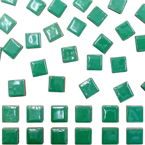 Miniatura 28 de 50 azulejos de mosaico negros para manualidades, azulejos de cerámica de 1 pulgada, colores surtidos, suministros de proyectos de mosaico