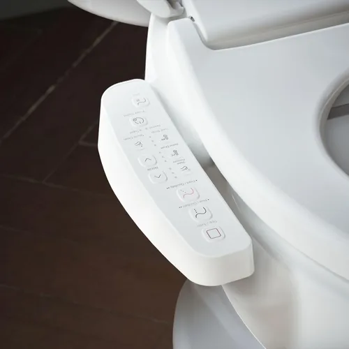Miniatura 6 de Kohler PureWash E580 - Asiento de inodoro para bidé, redondo, color blanco, con tapa de cierre silencioso que evita golpes, varita autolimpiante