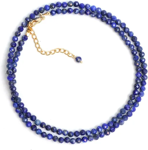 Miniatura 32 de Gempires - Collar de cuentas de piedras naturales hechas a mano, joyería de cristal hipoalergénica de 20 pulgadas, chapado en oro, joyería de moda