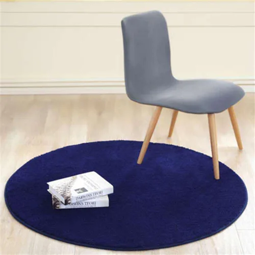 Miniatura 6 de Reyox Tapete de felpa suave para silla de oficina, tapete redondo antideslizante para oficina y hogar, alfombra absorbente para guardería