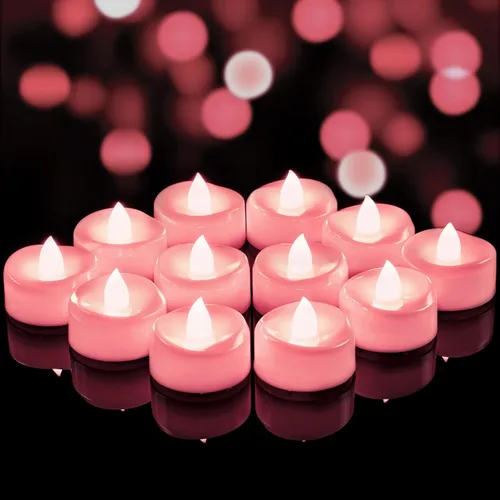 Miniatura 14 de merrynights - Velas LED sin llama, paquete de 12 velas pequeñas a pilas, velas para decoración de fiestas, hogar, bodas y otoño, 1.5 x 1.25 pulgadas