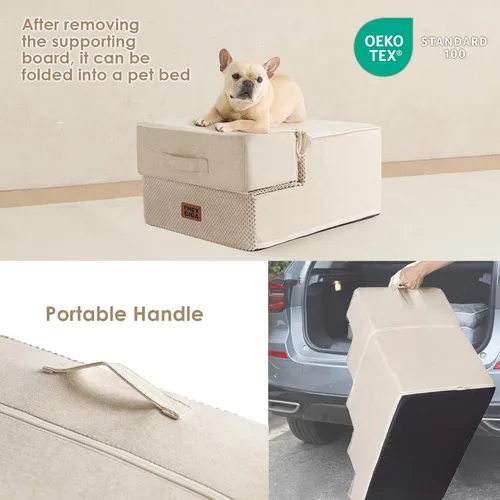 Miniatura 5 de EHEYCIGA Escaleras para perros pequeños de 13.5 pulgadas de alto, escalones para perros de 3 escalones para sofá y silla, escalones para mascotas