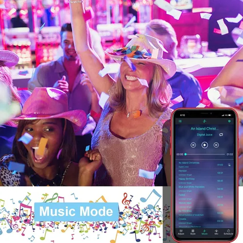 Miniatura 5 de SUPERNIGHT Controlador de luz LED RGB 2 en 1, controlador de música inteligente controlado por aplicación para Android e iOS, DC 5V-24V RGB Strip