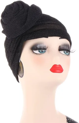 Miniatura 2 de PRIVNOONE Turbante Big Flower brillante brillante Headwrap Cap