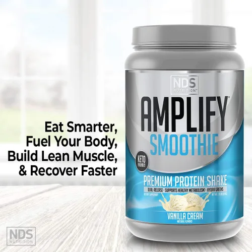 Miniatura 4 de AMPLIFY NDS Nutrition Smoothie - Batido de proteína de suero de leche en polvo con verduras y aminoácidos añadidos, desarrolla músculo magro, gana