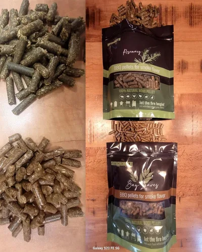 Miniatura 4 de SMOKRITE: Pellets de madera de hojas de laurel para parrillas ahumadoras, pellets de madera dura 100% natural para parrillas al aire libre, ahumar