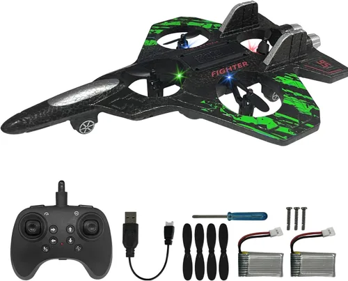 Miniatura 8 de Avión RC para niños y principiantes, dron de espuma de 2.4 GHz, control remoto, avión, juguete volador al aire libre, resistente a las caídas de Azul