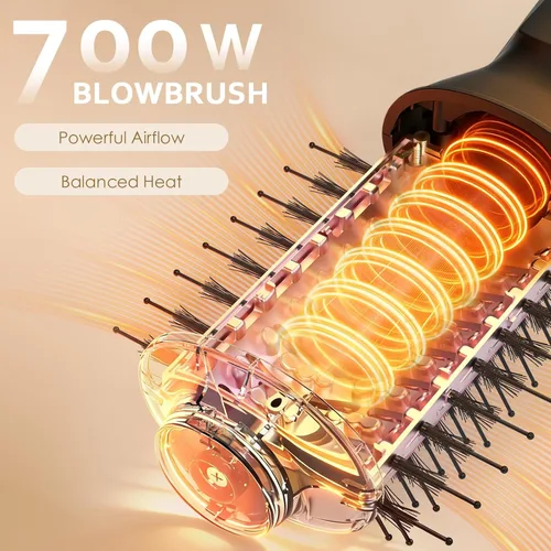 Miniatura 3 de Aleath Cepillo secador de pelo para viajes: regalos 2026 para mujeres - Pequeño cepillo de aire caliente con doble voltaje automático - Cepillo