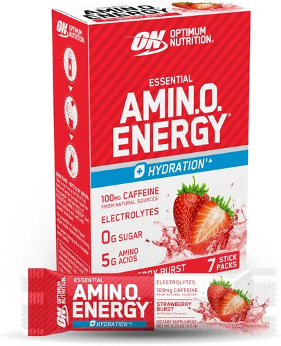 Miniatura 20 de Optimum Nutrition Amino Energy Plus Electrolytes - Bebida energética con aminoácidos y electrolitos para hidratación, sin azúcar, con BCAA, sabor