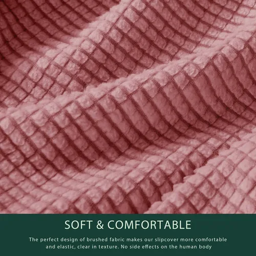 Miniatura 4 de CHUN YI - Funda elástica de 1 pieza para sillón grande, funda protectora suave de Jacquard con elastano, detalle de cuadros y parte inferior