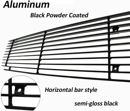 Miniatura 2 de Inserto de parrilla delantera negra para Chevy Camaro LT/LS V6 Phantom Billet 2010-2013, insertos de rejilla del parachoques superior, protector