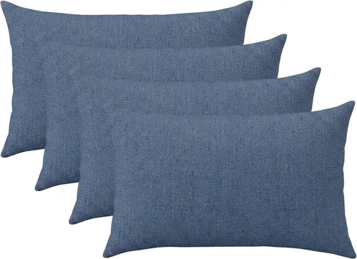 Miniatura 72 de RSH DECOR: Sunbrella - Juego de 4 almohadas lumbares, 20 x 12 pulgadas, tela de rendimiento resistente al agua y a la decoloración, fundas