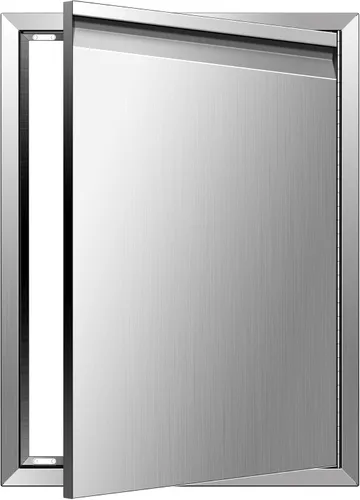 Miniatura 20 de Puertas de cocina para exteriores de 26 pulgadas de ancho x 24 pulgadas de alto con mango horizontal, puertas de acceso dobles para barbacoa, acero