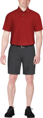Miniatura 3 de PGA TOUR Men's Airflux Solid Mesh Short Sleeve Golf Polo Shirt