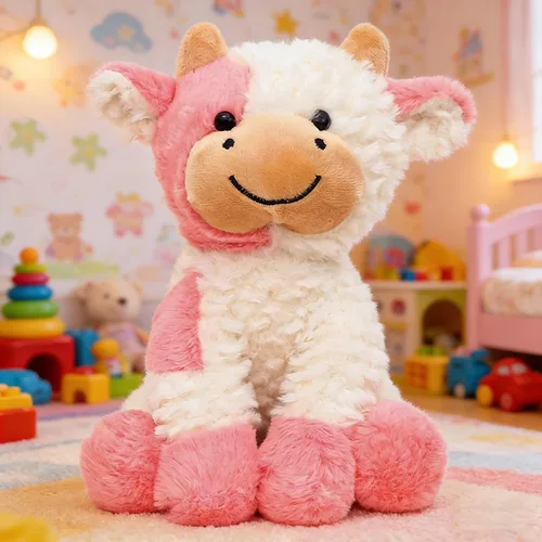 Miniatura 2 de Animales de peluche de vaca de peluche suave linda muñeca de vaca para niños y niñas 11.8 pulgadas (zuo NIU fense 11.8 in)