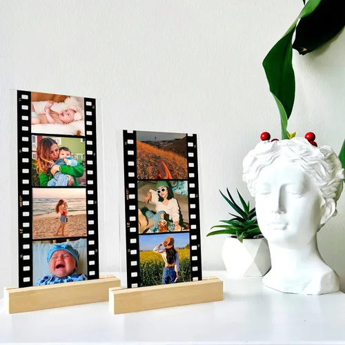 Fotos de película de memoria personalizadas, decoración acrílica, marco de fotos personalizado en rollo de cámara, álbum de fotos significativo,