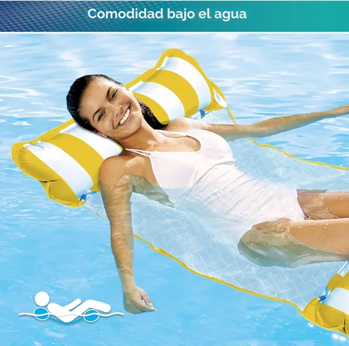Miniatura 2 de Aqua Original Hamaca Flotante y Flotador para Piscina 4 en 1 Monterey y Hamaca de Agua – Multiusos, Flotadores Inflables para Piscina para Adultos