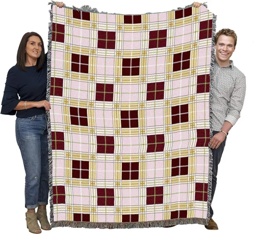 Miniatura 24 de Pure Country Weavers - Manta a cuadros Black Watch Tartan - Tapicería de regalo tejida con patrones, de algodón - Fabricada en Estados Unidos (72x54)