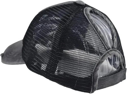 Miniatura 5 de MANMESH HATT Gorra de béisbol de malla bordada envejecida y lavada vintage para papá