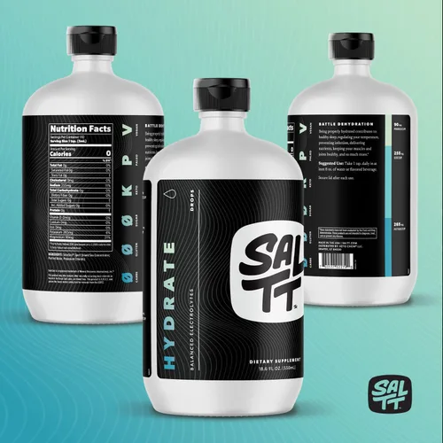 Miniatura 9 de SALTT Hydrate Gotas de Electrolitos - Dietas Keto - Ayuno Intermitente - Apoyo Inmunológico - Sin Gluten y Azúcar - Paleo - Sodio, Magnesio, Potasio
