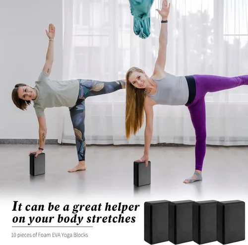 Miniatura 3 de Bloques de espuma EVA para yoga, antideslizantes, ligeros, bloques de apoyo a granel, accesorios para pilates, estiramiento y meditación, mujeres