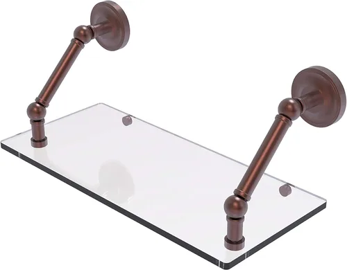 Miniatura 15 de Allied Brass PR-1/22-ORB Pr - Estante de vidrio con bordes biselados de 1 pulgada, 22 pulgadas, bronce aceitado