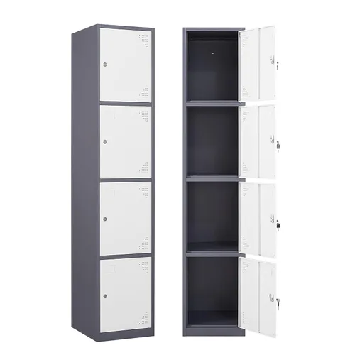 Miniatura 7 de Yizosh Armario de metal con 1 puerta, armarios altos de acero para empleados, armarios de almacenamiento de casilleros de 71 pulgadas para escuela