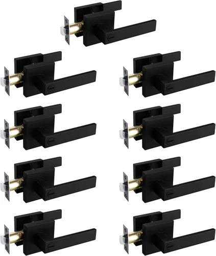 Miniatura 57 de NEWBANG Manija de palanca de puerta sólida con acabado negro mate