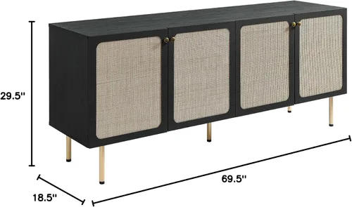 Miniatura 3 de Modway EEI-6201-BLK Aparador Chaucer, color negro