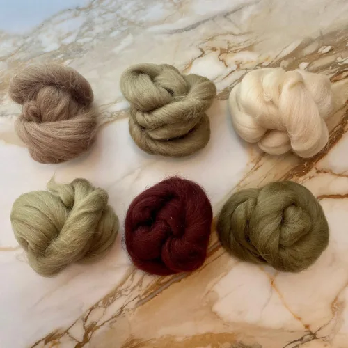 Miniatura 2 de Revolution Fibers Top de lana teñida Colección Shetland de fibras para manualidades Perfecto para hilar, fieltro de aguja, fieltro húmedo y Seta