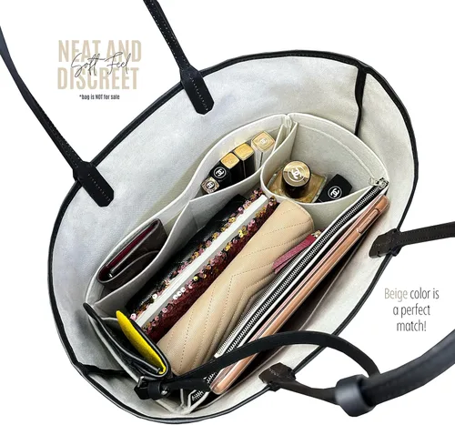 Miniatura 4 de St Louis PM - Organizador de bolsas St Louis GM Tote Bag Inserto hecho a mano 0.118 in Lana Premium Fieltro Snug Robusta Cremallera plateada