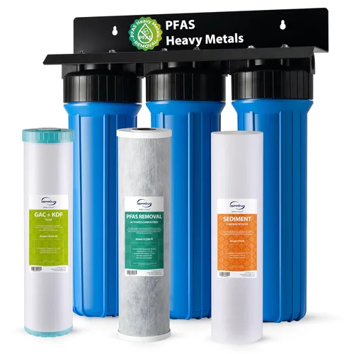 Miniatura 13 de iSpring FC25B Filtro de agua para toda la casa, bloque de carbono CTO, 20” x 4.5” para la eliminación de sedimentos y cloro