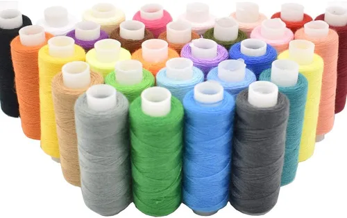 Miniatura 9 de Hilo de coser de 100 colores para máquina de coser y coser a mano de poliéster para coser a mano, bordado, máquina, acolchado y manualidades