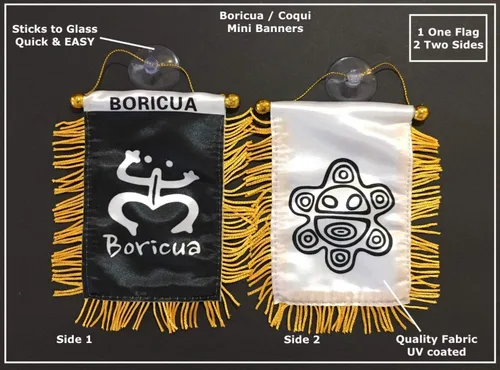 Bandera de Puerto Rico para Auto - Bandera de Puerto Rico Para Auto - Boricua - Adhesivo decorativo para interior de coche