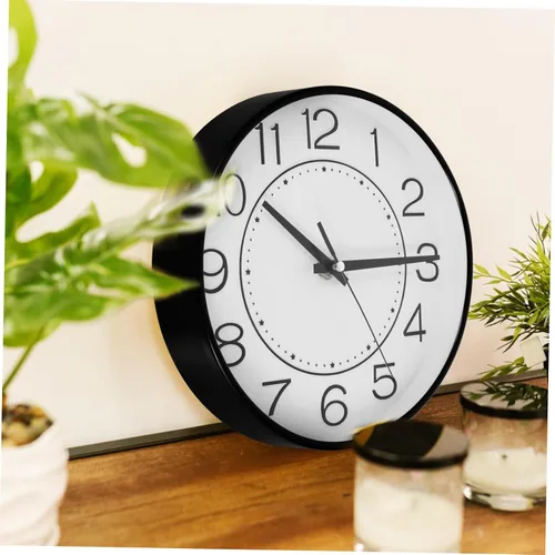 Miniatura 4 de IMIKEYA Reloj de pared silencioso Reloj de pared sin tictac Reloj de pared decorativo Reloj de pared de baño Reloj de enseñanza Reloj de enseñanza