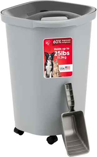 Miniatura 18 de IRIS USA Contenedor hermético de almacenamiento de alimentos para perros, hasta 30 libras, con ruedas, para almacenamiento de alimentos para perros