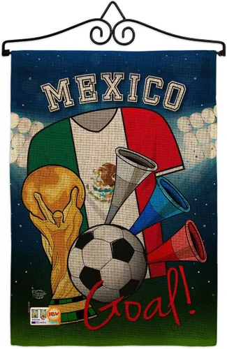 Miniatura 7 de Juego de bandera de México de la Copa del Mundo de Fútbol de México para jardín, juego de portería, pelota de fútbol, entretenimiento, actividad