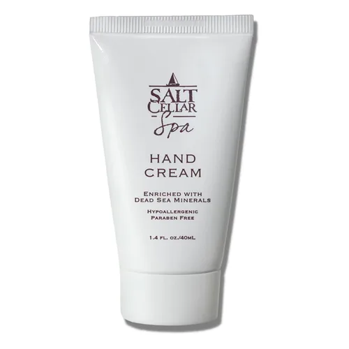 Salt Cellar Spa - Crema mineral para manos del Mar Muerto, loción hidratante para piel seca y agrietada enriquecida con glicerina, aceite de oliva,