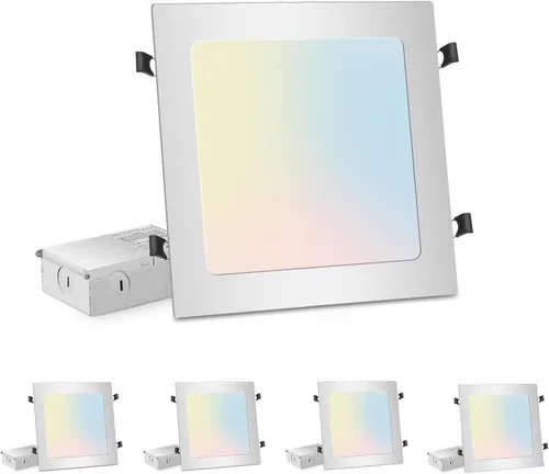 Miniatura 9 de LZHOME - Luz empotrable LED cuadrada de 11 pulgadas y 26 W, 3 colores de temperatura seleccionable y regulable, 2200 lúmenes, iluminación LED