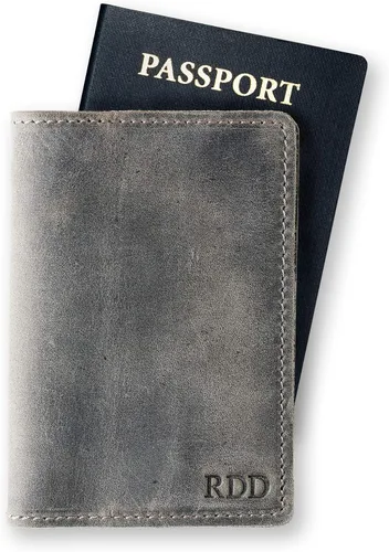 Miniatura 5 de PEGAI DeKalb - Funda de cuero personalizada para pasaporte, artículos esenciales de viaje, 100% suave al tacto, estilo rústico, imprescindible
