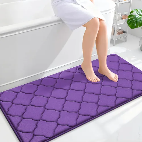 Miniatura 292 de OLANLY Alfombra de Baño de Espuma Viscoelástica de 24 x 16 pulgadas, Ultra Suave y Absorbente, Alfombras de Baño Antideslizantes, Cómodas, Lavables