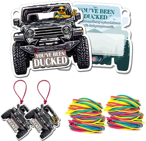 Miniatura 7 de You've Been Ducked - Tarjeta de juego, tarjeta de juego para Jeep o SUV, etiquetas de pato, pato de goma para etiquetas, diseño de automóvil de 4 4