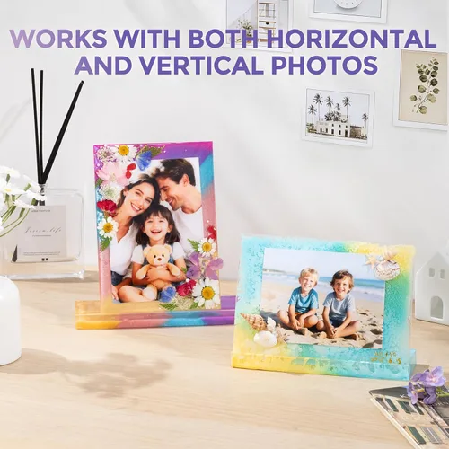 Miniatura 8 de LET'S RESIN Moldes de resina para marco de fotos, moldes de silicona grandes y únicos para marco de fotos, moldes epoxi en forma de rectángulo