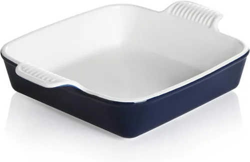 Miniatura 12 de Sweejar Plato de Cerámica para Hornear, Bandeja Rectangular Pequeña para Hornear con Asas Dobles, 20 Oz para Cocinar, Brownie, Cocina, 6.5 x 4.9 x