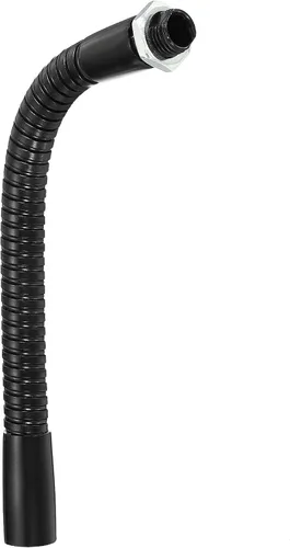 Miniatura 10 de PATIKIL Cuello de cisne universal de 4.7 in/4.7 pulgadas, manguera flexible de metal de rosca fina M10, extensión de tubo de cuello de cisne de Negro